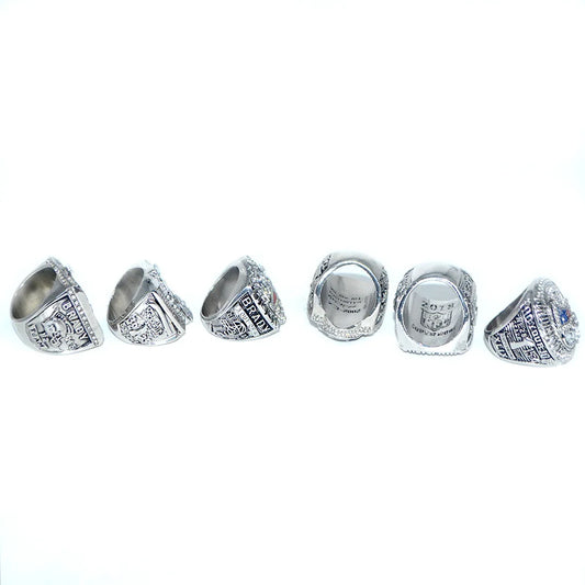 6 pcs/set of American Football Championship ring set Souvenir Gift Friend Ring Gift Fan souvenir ring