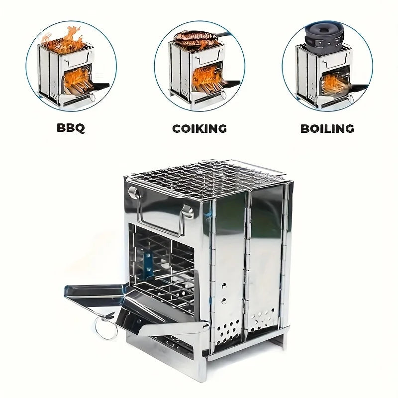 Portable Stainless Steel Firewood Stove