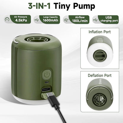Nano Inflatable Pump with Built-In Lantern