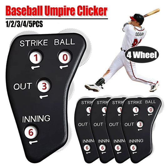 1-5pcs Umpire Gear 4 Wheel Baseball Umpire Clicker Handheld Baseball Softball Game Counter Referee Indicator Baseball Clicker