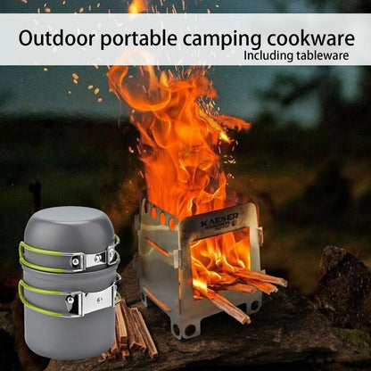 Portable Camping Cookware Set with Utensils