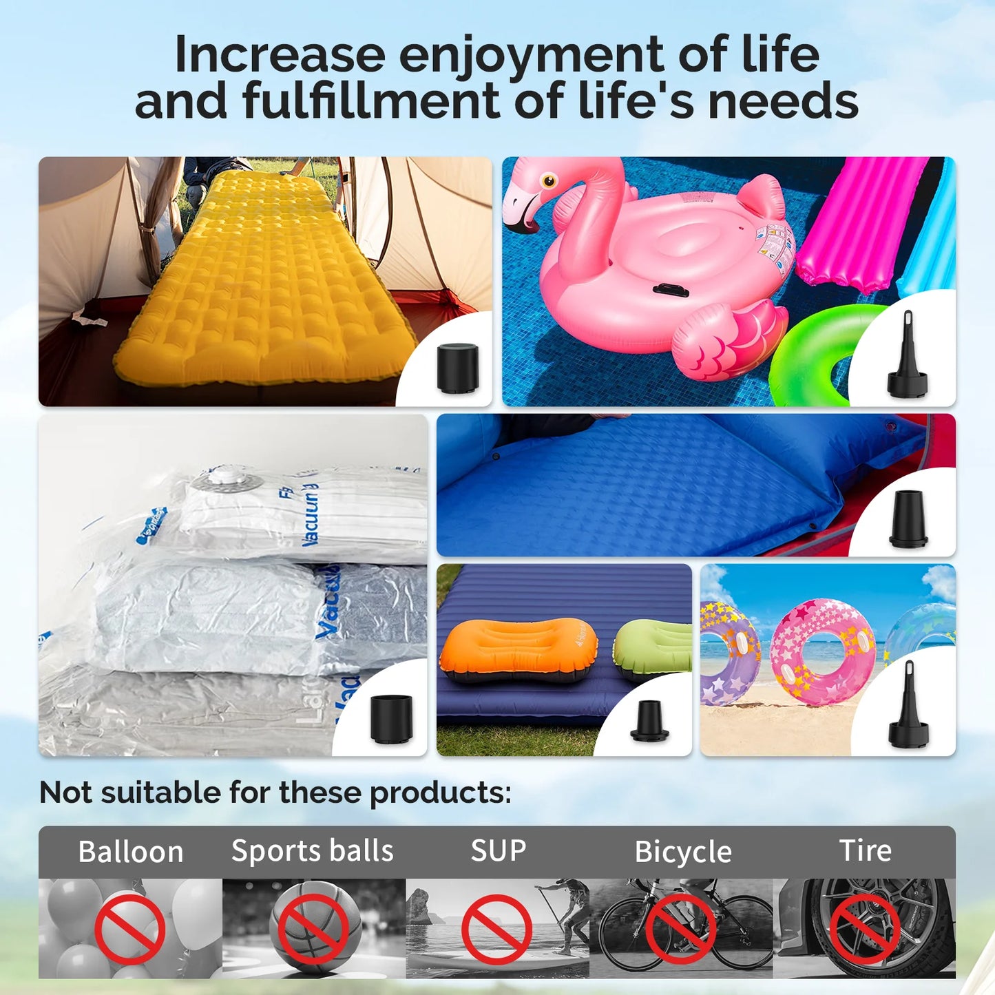 Electric Air Pump Camping Light