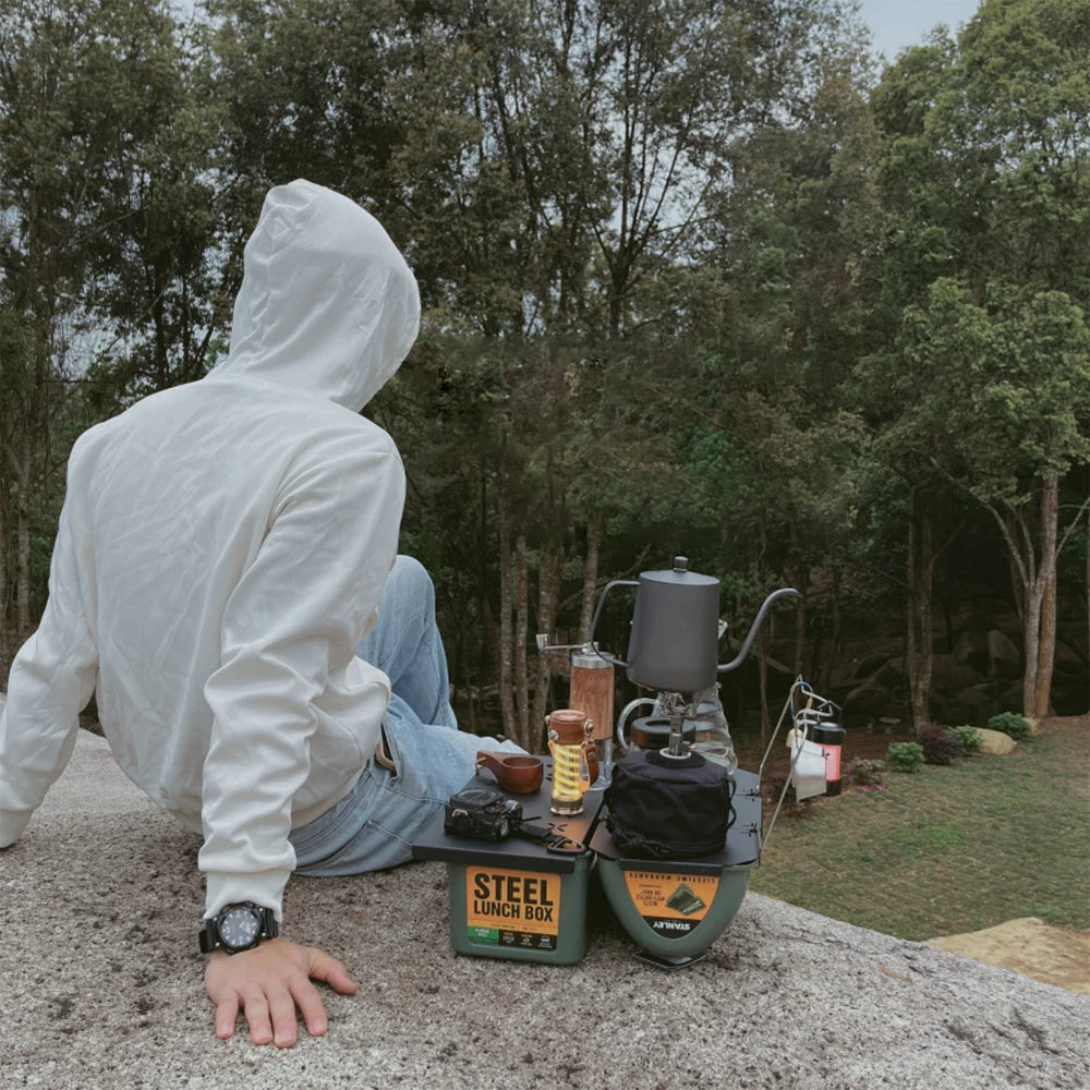 Folding Table Top Heavy Duty Mini Shelf Metal Aluminum Alloy for Stanley Lunch Box 9.4L Camping Gear