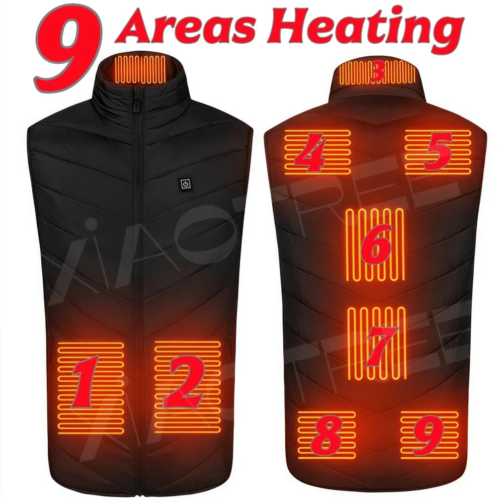 Heated Vest Men Jacket  Womens  Usb