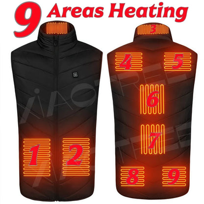Heated Vest Men Jacket  Womens  Usb
