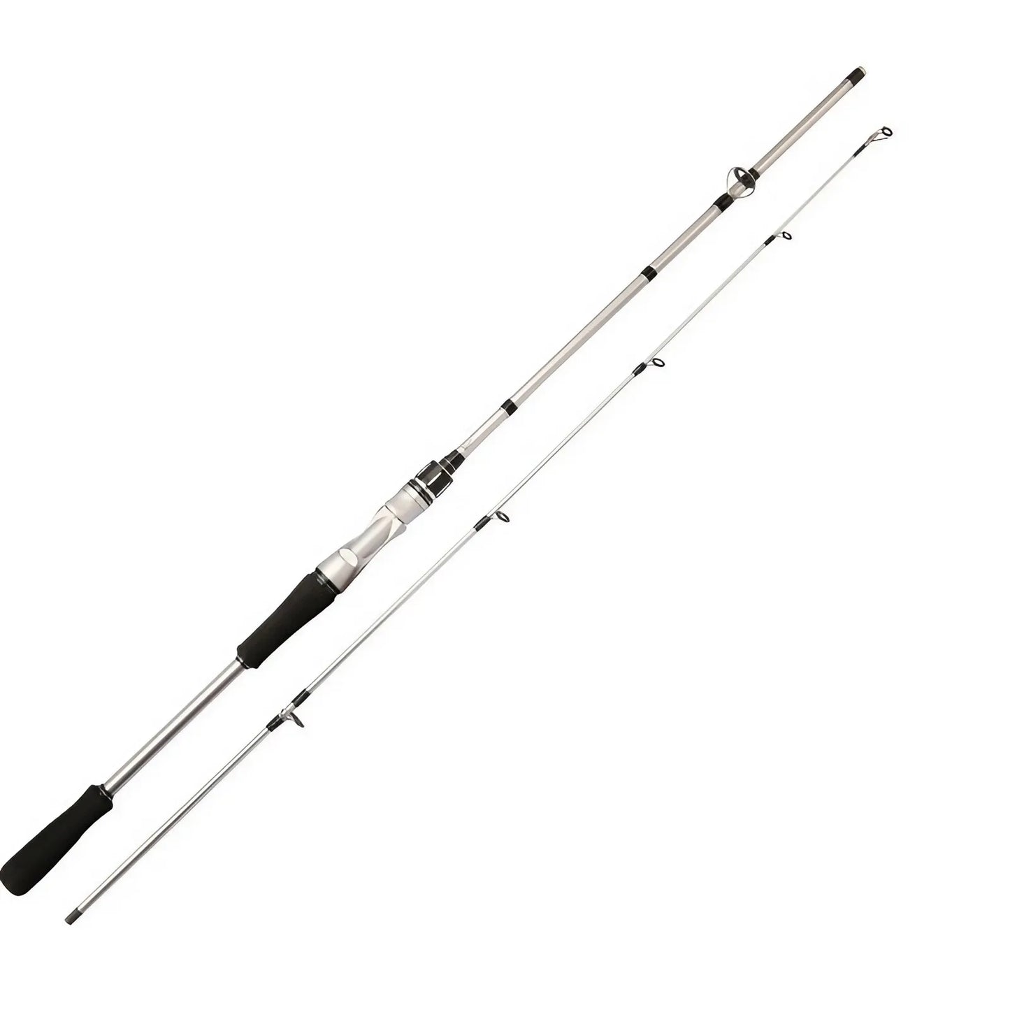 70.86 inch-Silvery Carbon Fiber Fishing Rod