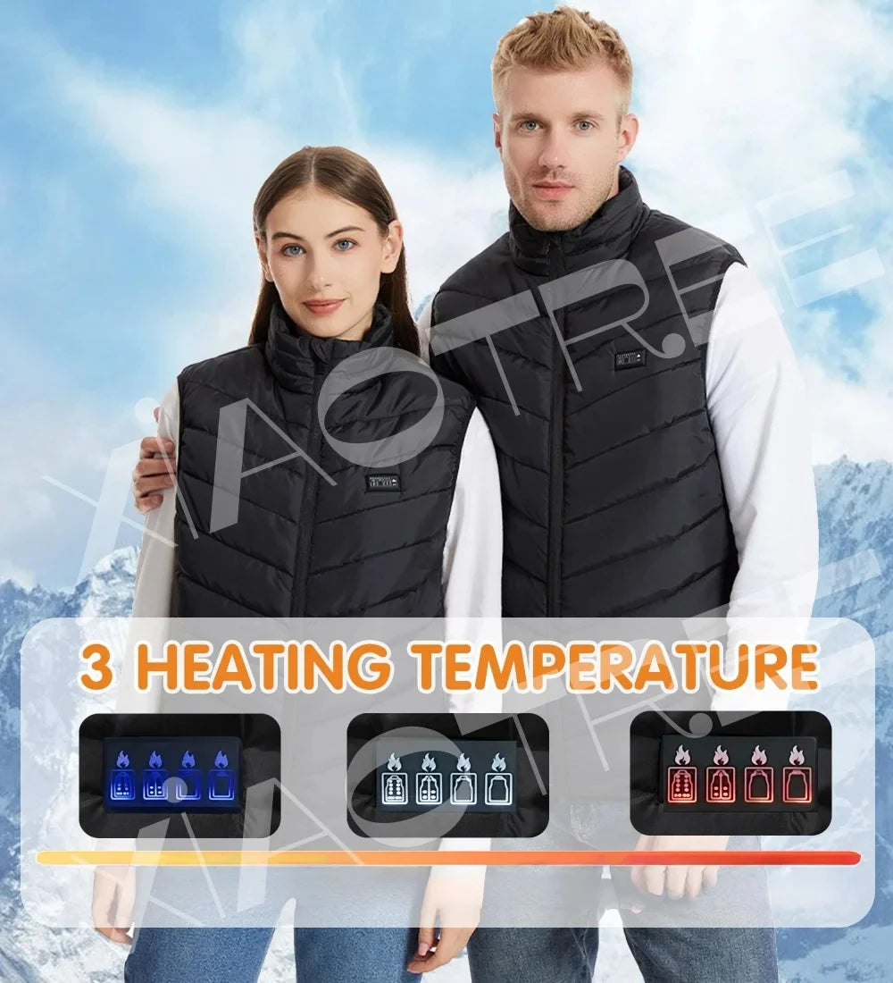 Heated Vest Men Jacket  Womens  Usb