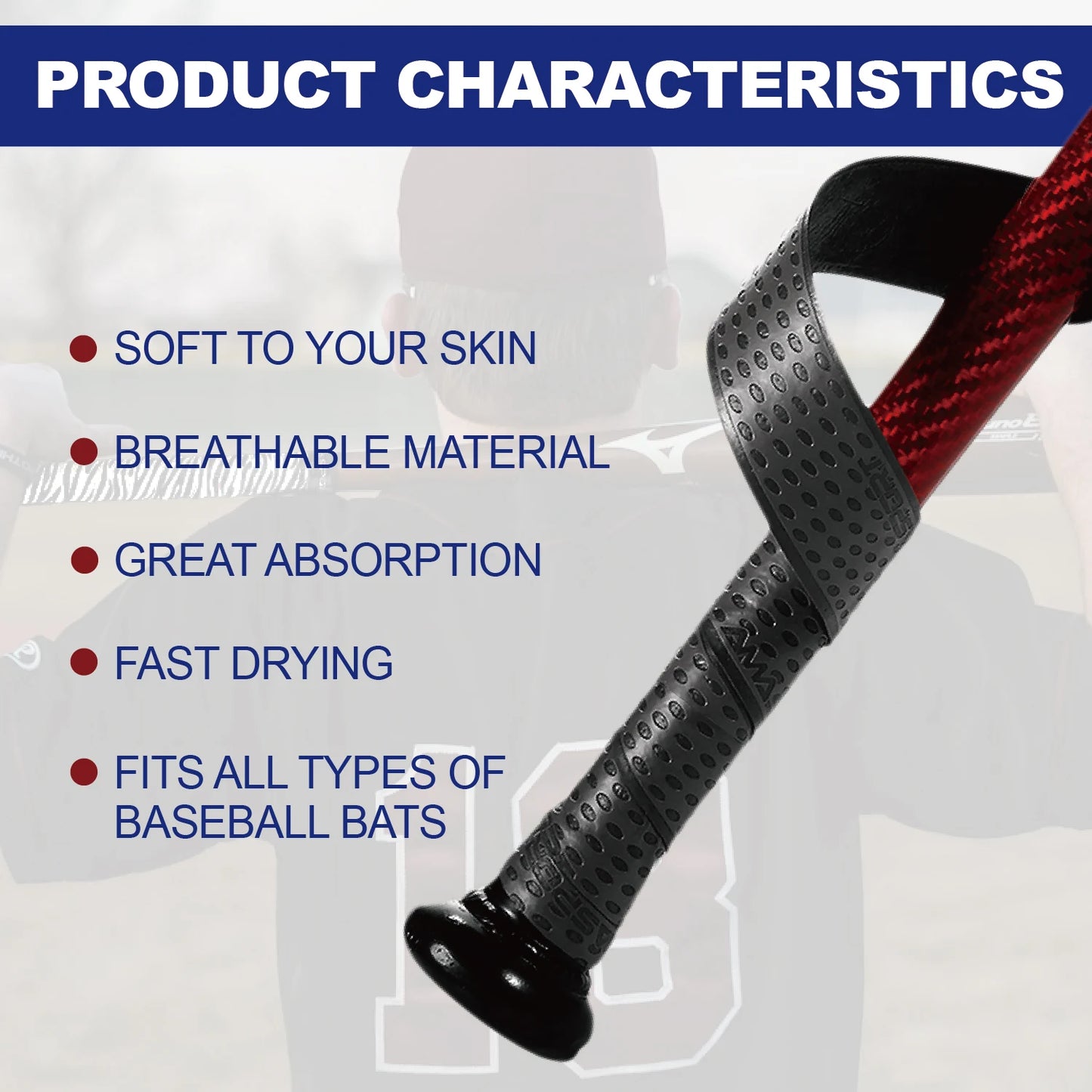 AMASPORT 5/10/20pcs Bat Grip Tapes Baseball Anti-slip Sweatband for Softball Baseball Sports Accessories