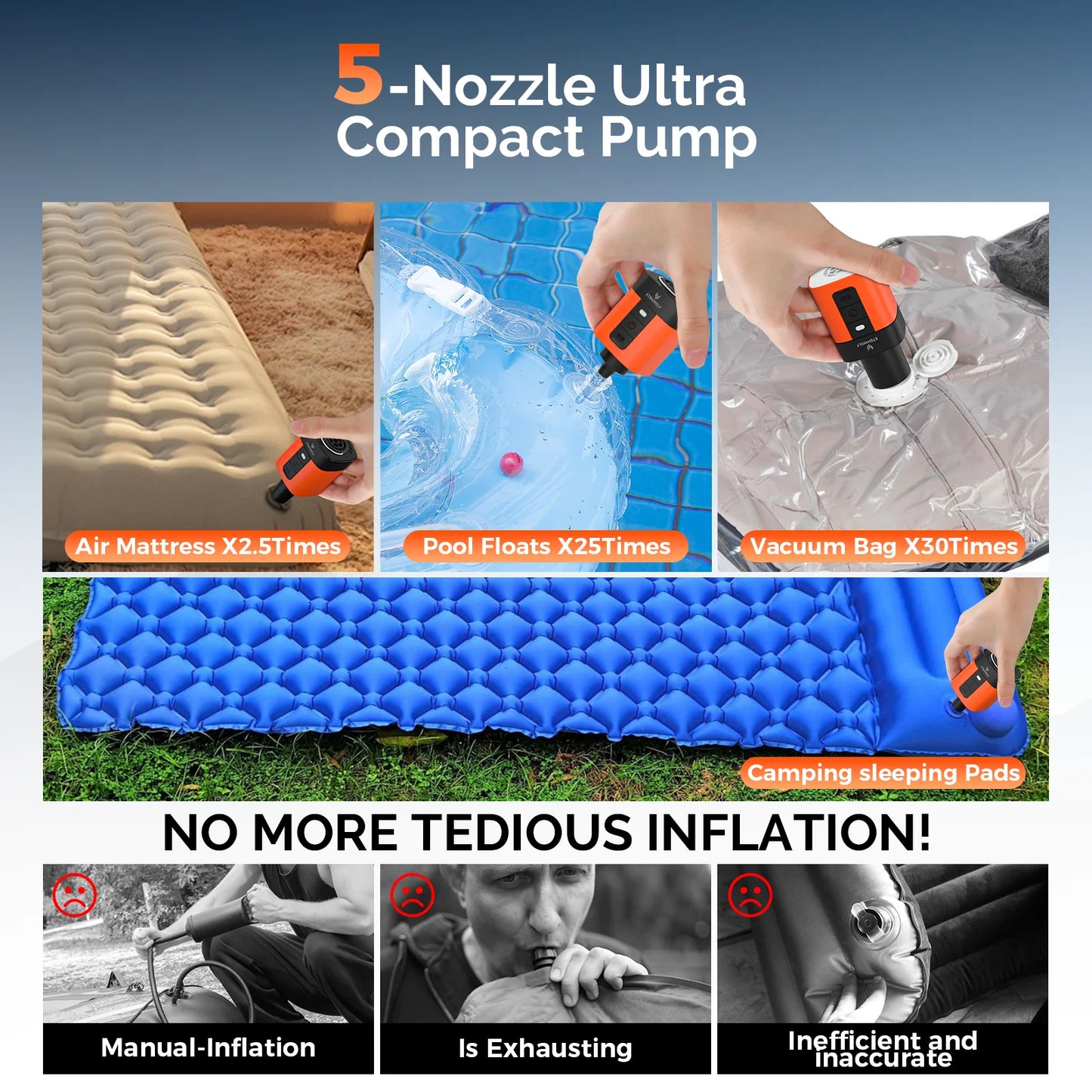 Electric Air Pump Camping Light