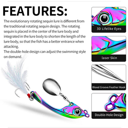 Spinner Bait Metal Fishing Lure
