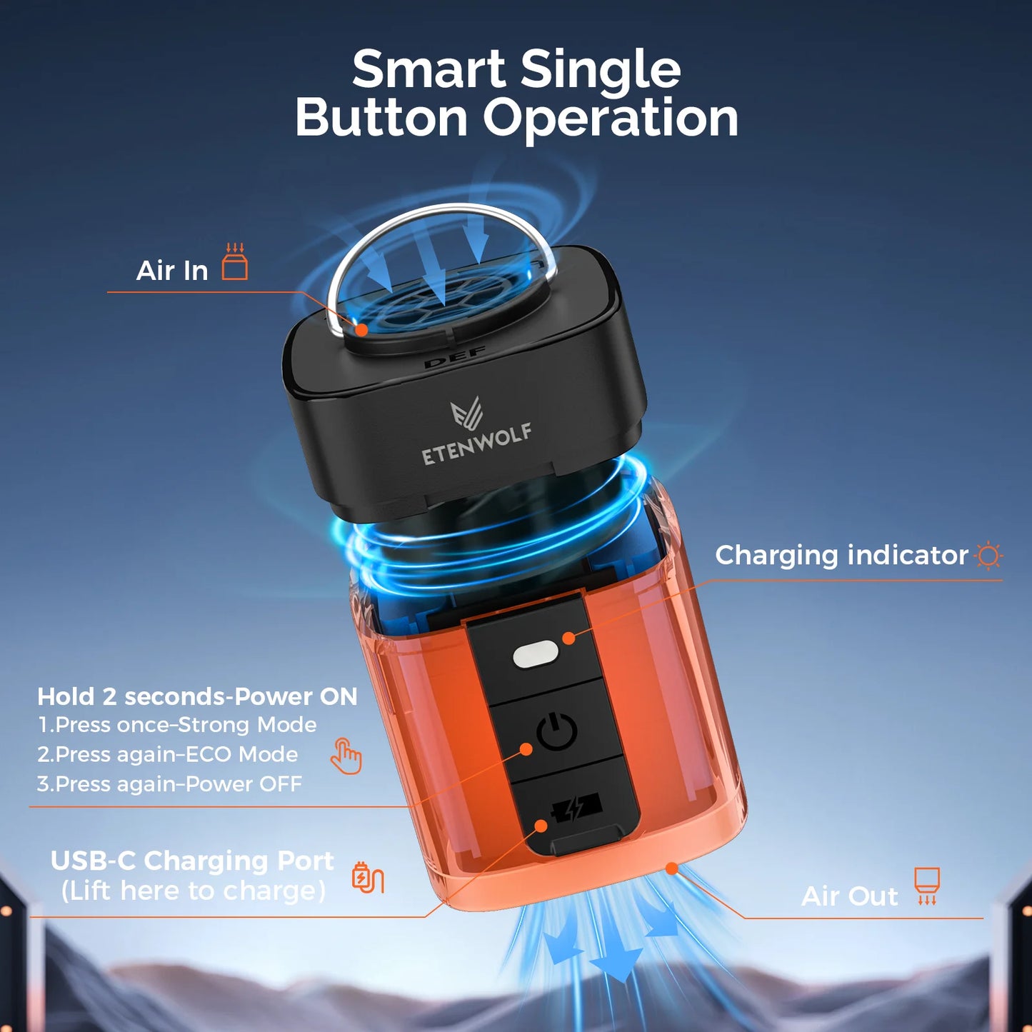 Electric Air Pump Camping Light