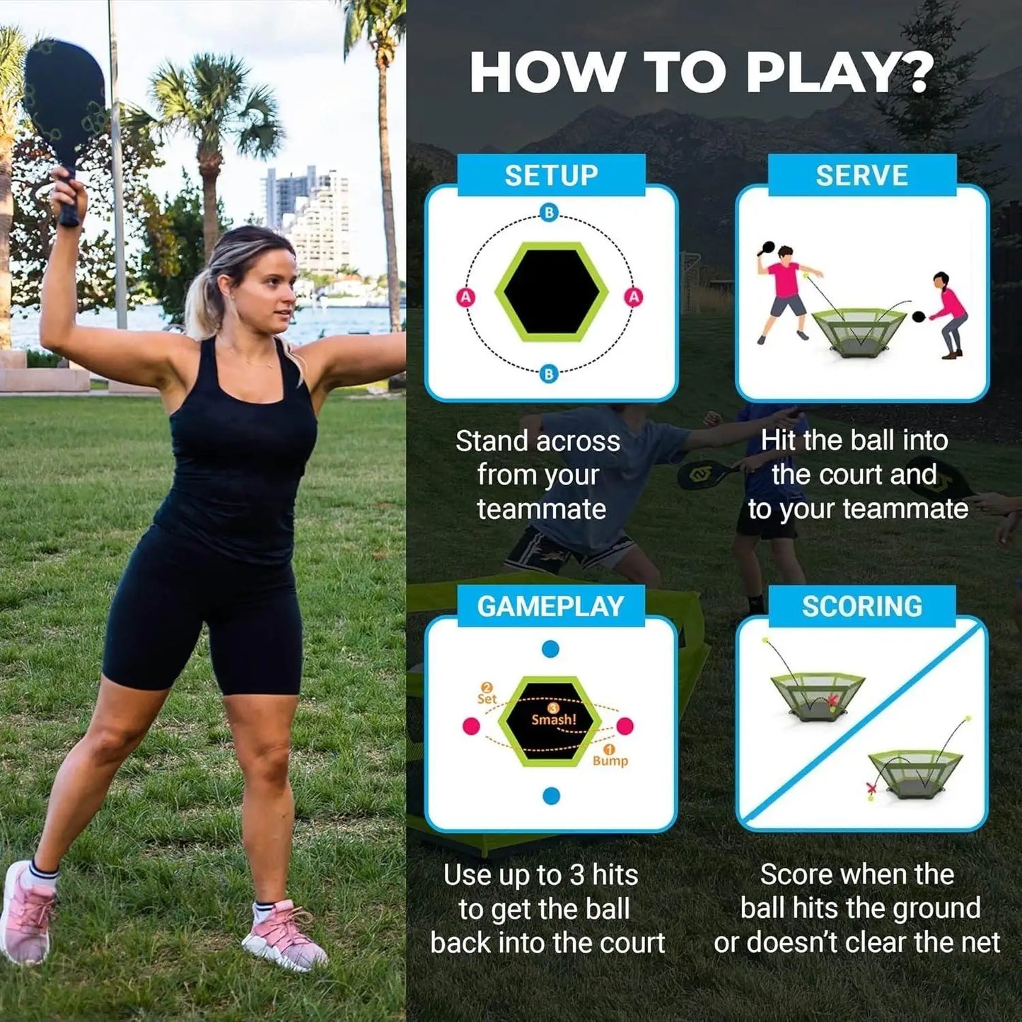 H-Pickleball Yard Game