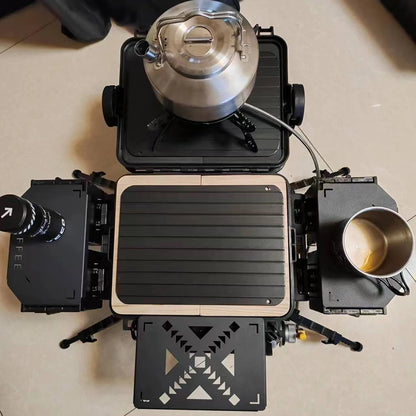 Folding Table Top Heavy Duty Mini Shelf Metal Aluminum Alloy for Stanley Lunch Box 9.4L Camping Gear