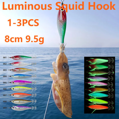 Squid Jig Hook Fishing Lure Luminous
