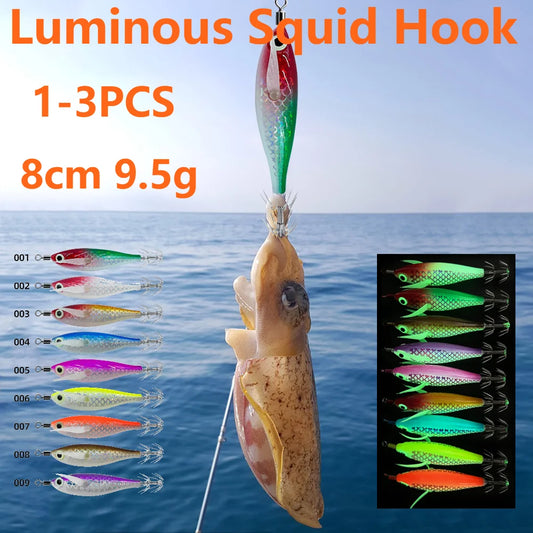 Squid Jig Hook Fishing Lure Luminous