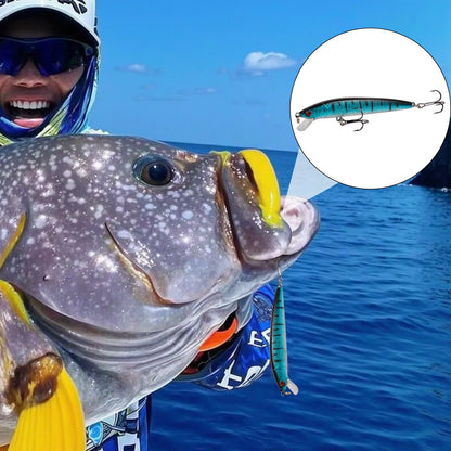 10Pcs Long Tail Minnow Lure