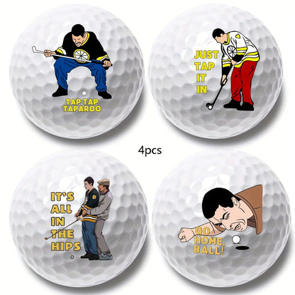 4 Funny Golf Balls Gift Set