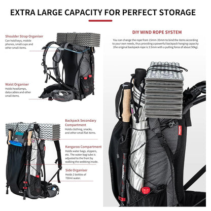 Outdoor Mountain Backpack 60+5L