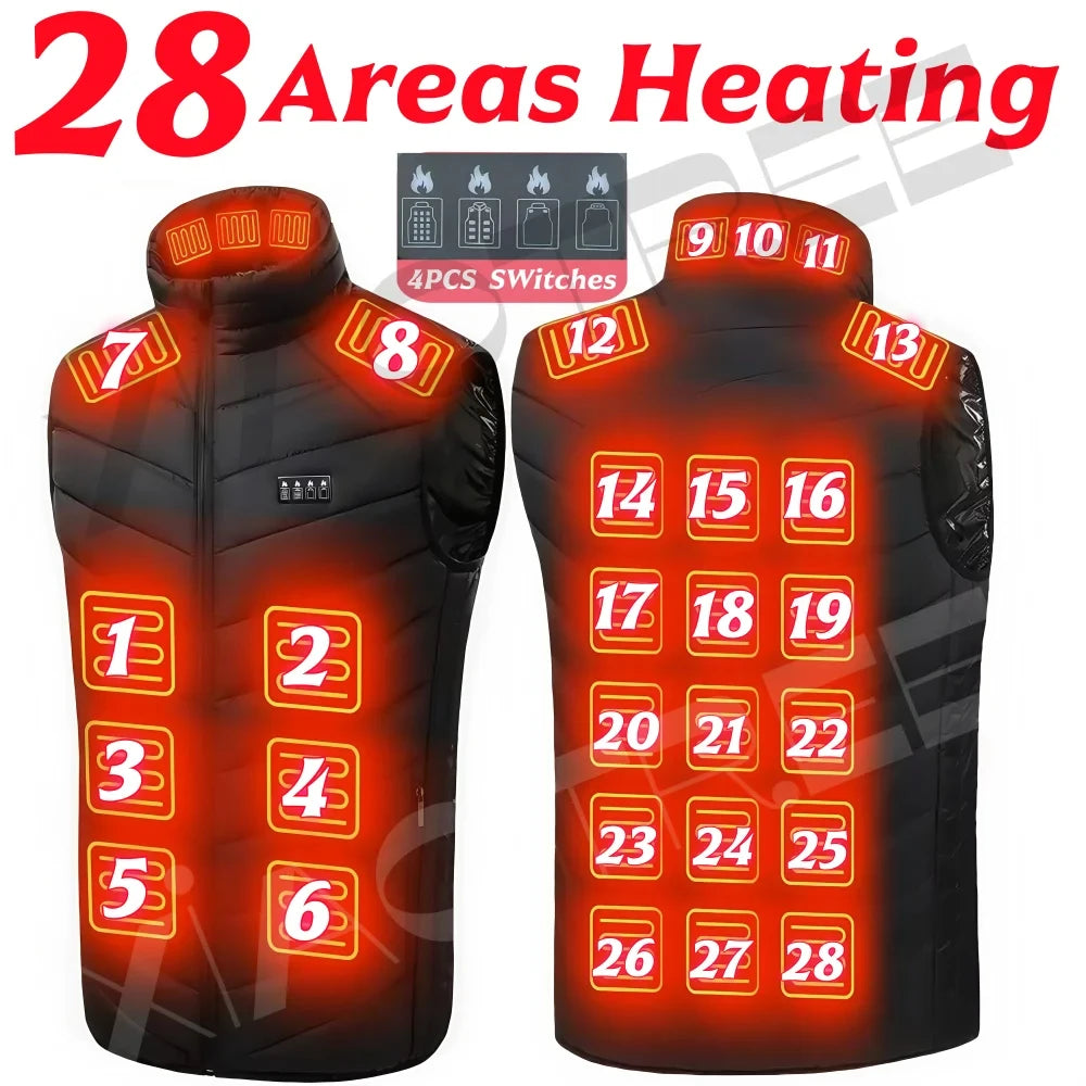 Heated Vest Men Jacket  Womens  Usb