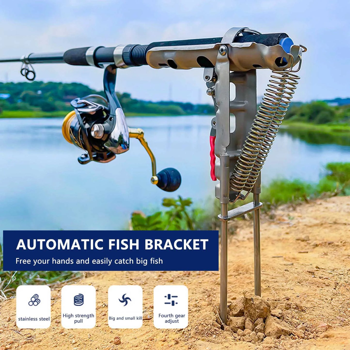 Automatic Fishing Rod Support Stand
