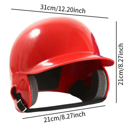 Baseball Batting Helmet Shock Absorbing 12.2x8.27x8.27inch Double Eear Guard for Game Sports Outdoors Training Competition